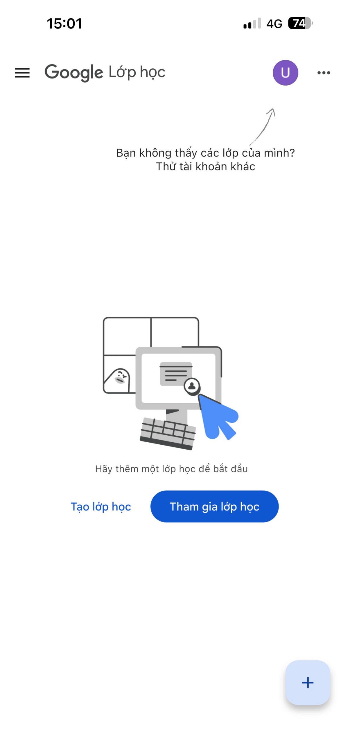 Hướng dẫn truy cập Google Classroom trên điện thoại